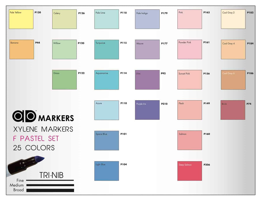 Azure Marker Set, Pastel Colors