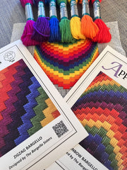 Appletons Kits - Bargello Range Rainbow ZigZag Minikit - HM Nabavian