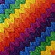 Appletons Kits - Bargello Range Rainbow ZigZag Minikit - HM Nabavian