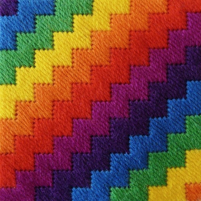 Appletons Kits - Bargello Range Rainbow ZigZag Minikit - HM Nabavian