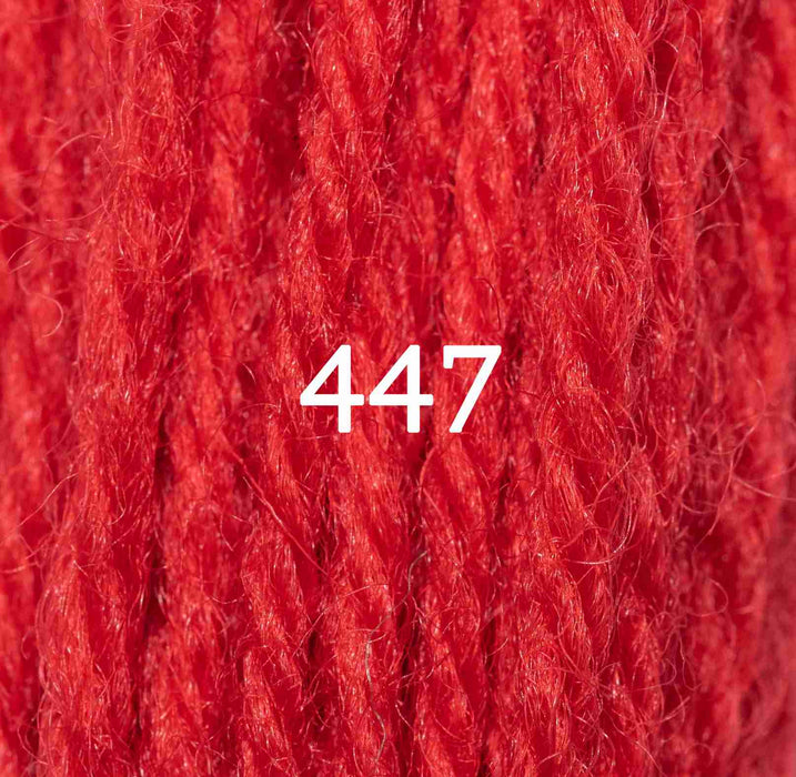 Appletons Crewel Wool Yarn Orange Red 441-448