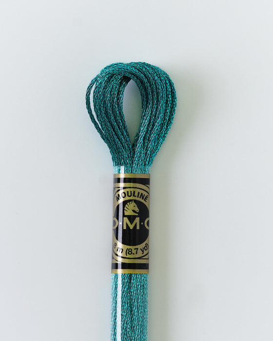 DMC Embroidery Stranded Thread - Mouliné Light Effects - E3849 - Metallic Turquoise Green - HM Nabavian