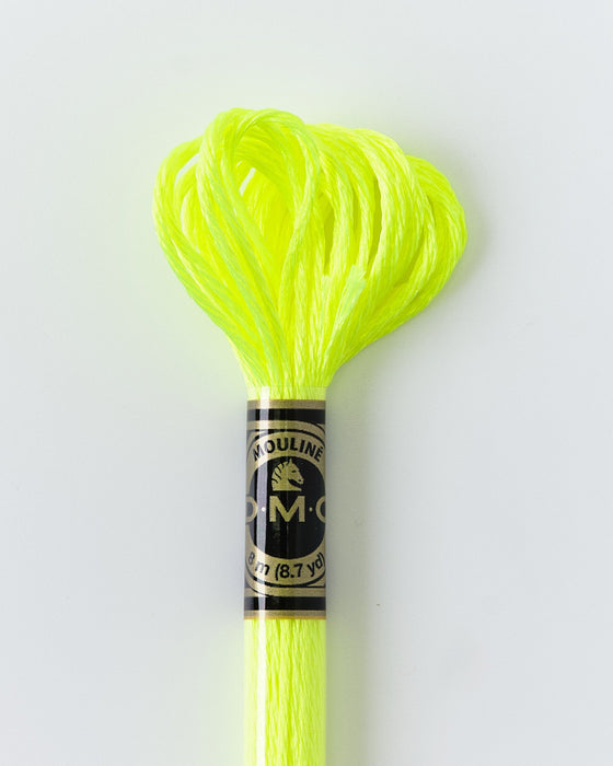 DMC Embroidery Stranded Thread - Mouliné Light Effects - E980 - Neon Yellow - HM Nabavian