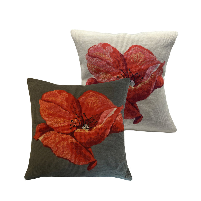 Flanders Needlepoint Kits - Flanders Poppy (Grey) - HM Nabavian