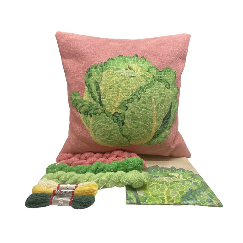 Flanders Needlepoint Kits - Savoy Cabbage (Pink) - HM Nabavian