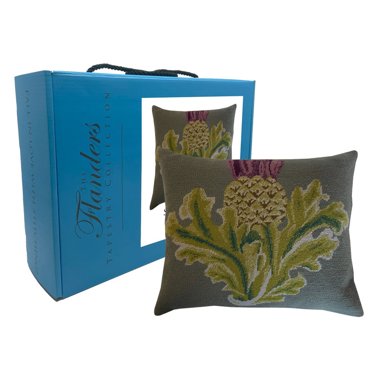 Flanders Needlepoint Kits - Scottish Thistle (Grey) - HM Nabavian