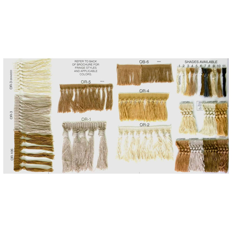 Fringe Shade Cards - HM Nabavian