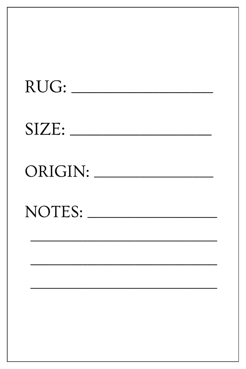 Stick-on Rug Labels - HM Nabavian